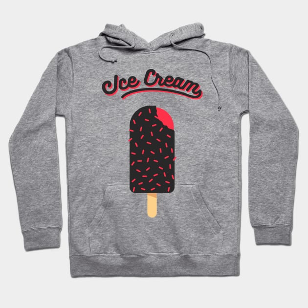 Ice Cream Black Pink Hoodie by area-design